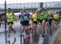 Tugevat vihma kallas kogu võistluse ajal. Poolmaratoni võitja Tiidrek Nurme (nr 1) kadus konkrentidelt eest õige pea pärast stardipauku.